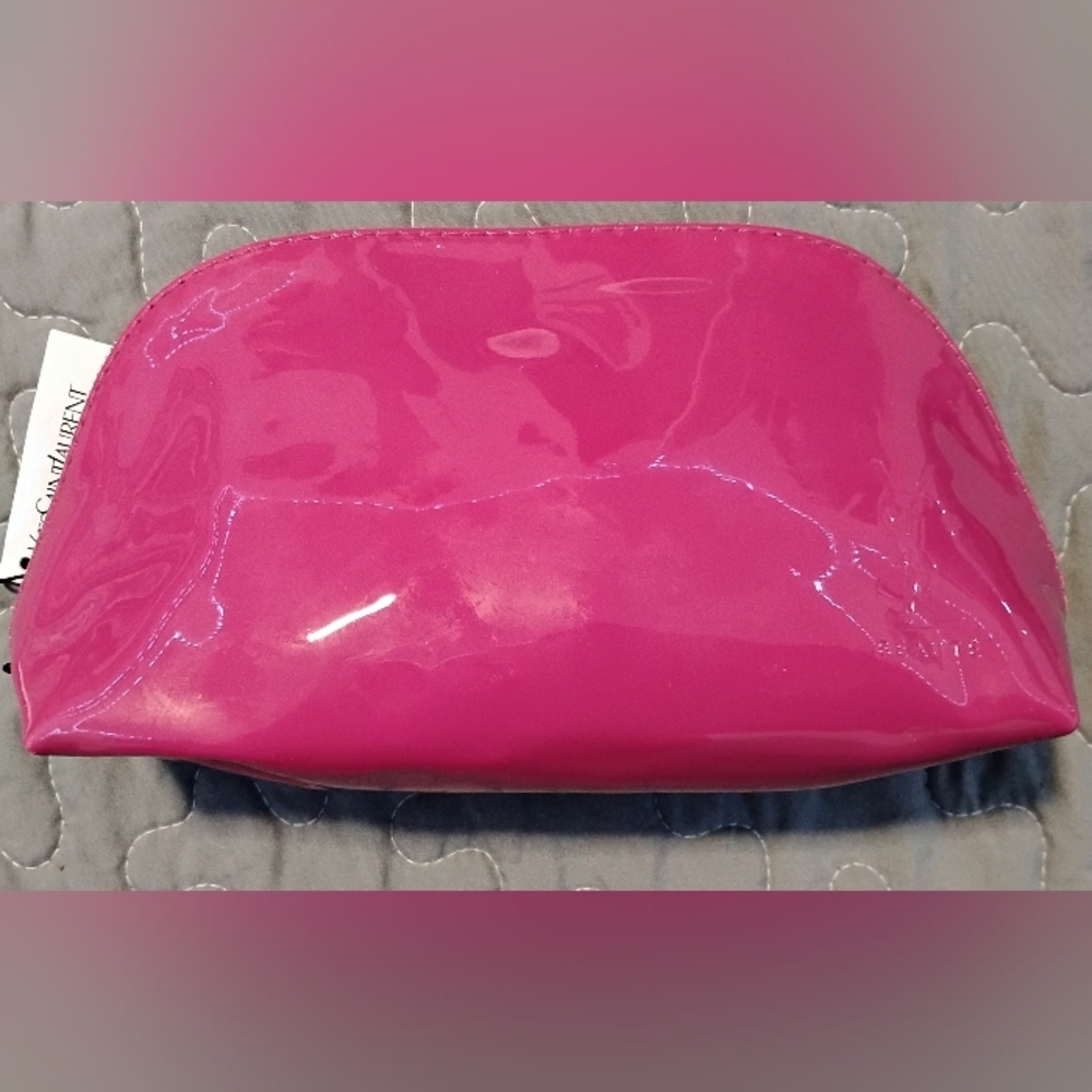 Hot Pink Yves Saint Laurent Mina Beauty Zip Bag